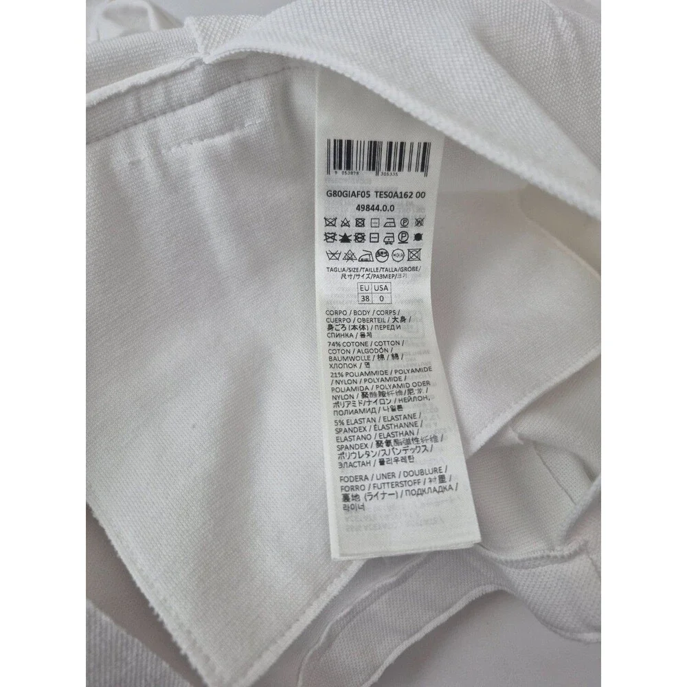 Eleventy Women's White Single Breasted Cotton Blend Blazer Size 0 - Picture 5 of 5